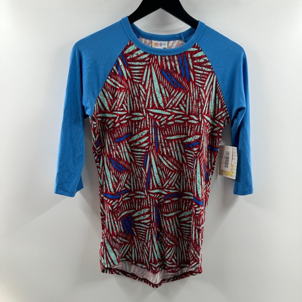 🧸 LuLaRoe Randy Long Sleeve Graphic Raglan Tee – XXS – Brand New With Tags
